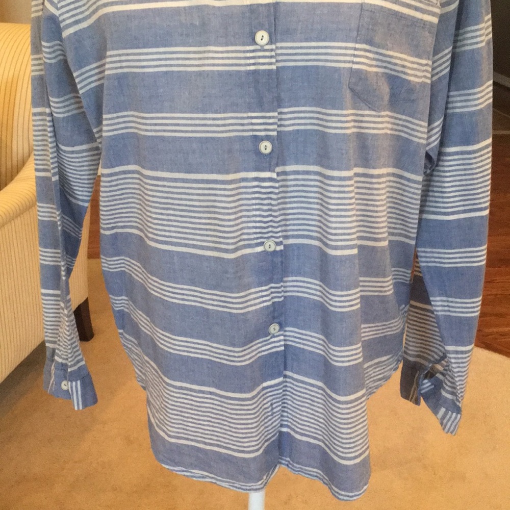 Lilli’s Closet Striped Buttondown Blouse - Picture 3 of 13